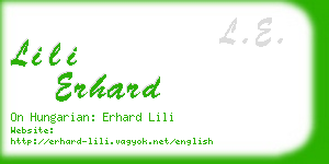 lili erhard business card